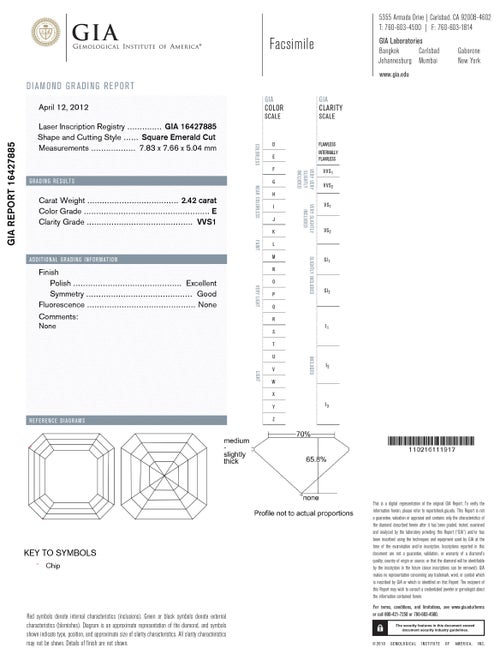 Cartier Platinum 2.42ct Diamond Engagement Ring