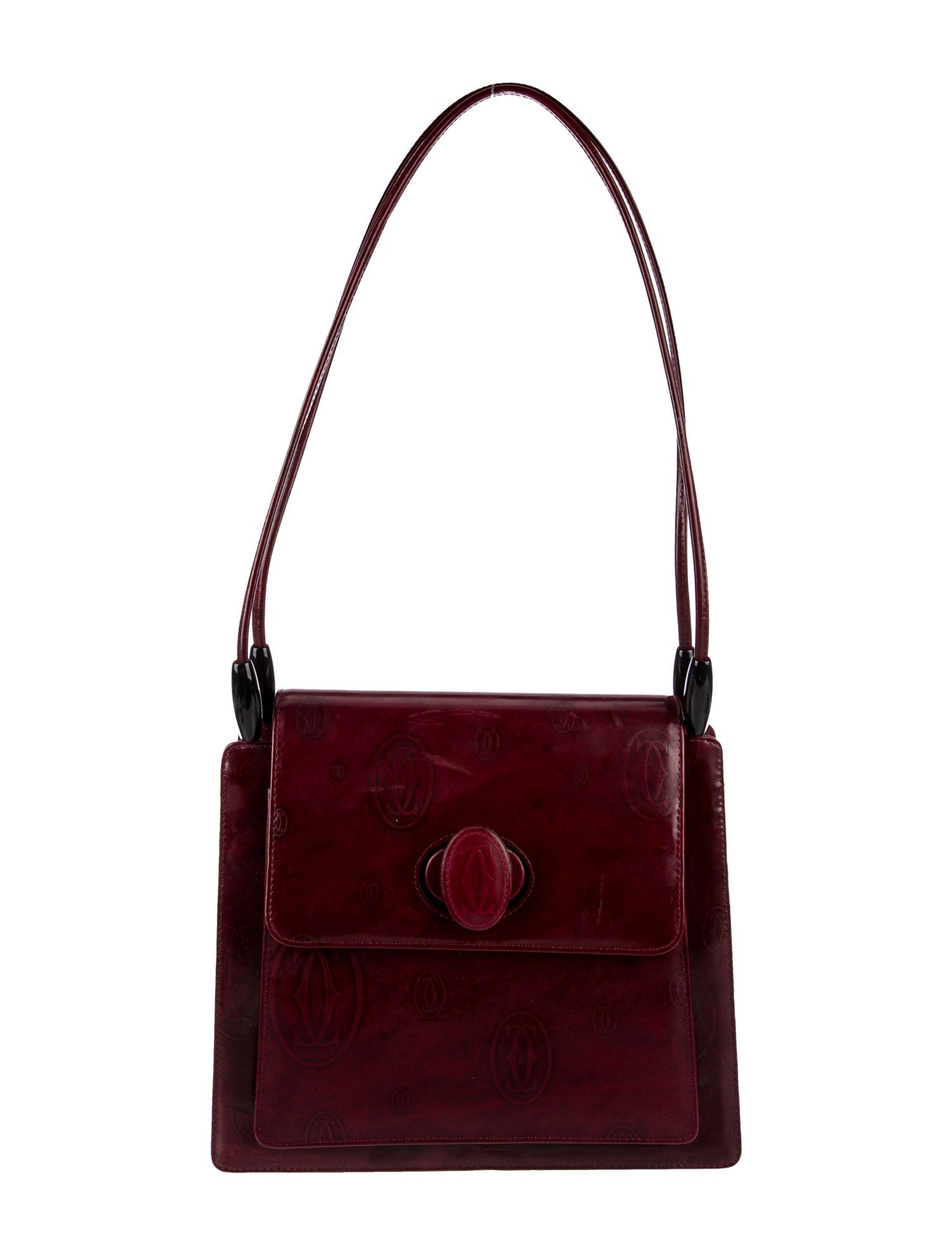 Cartier Patent Leather Shoulder Bag