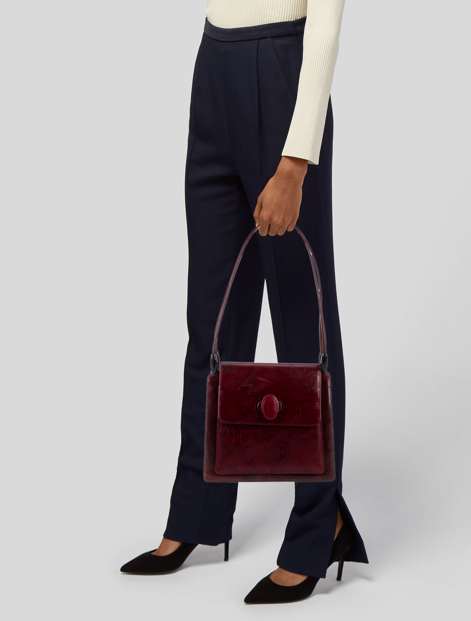 Cartier Patent Leather Shoulder Bag