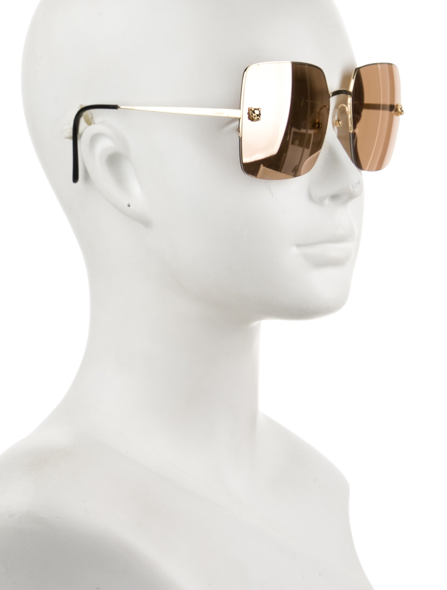 Cartier Panthere De Cartier Square Sunglasses