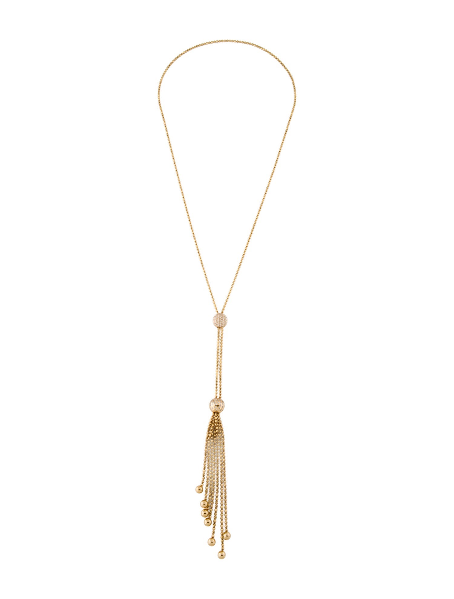 Cartier Diamond Draperie Tassel Lariat Necklace