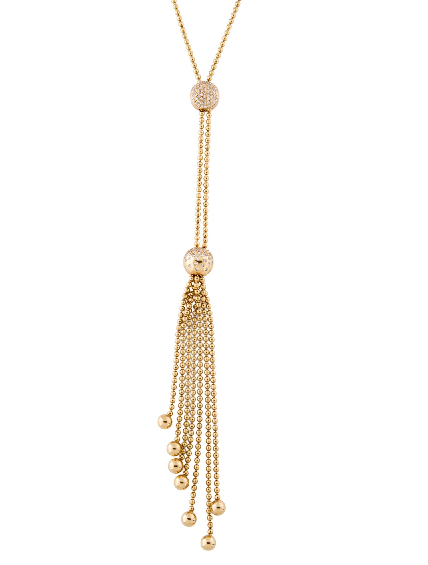 Cartier Diamond Draperie Tassel Lariat Necklace