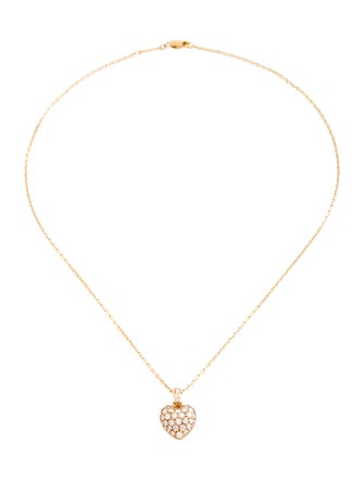 Cartier Vintage Pavé Heart Pendant Necklace