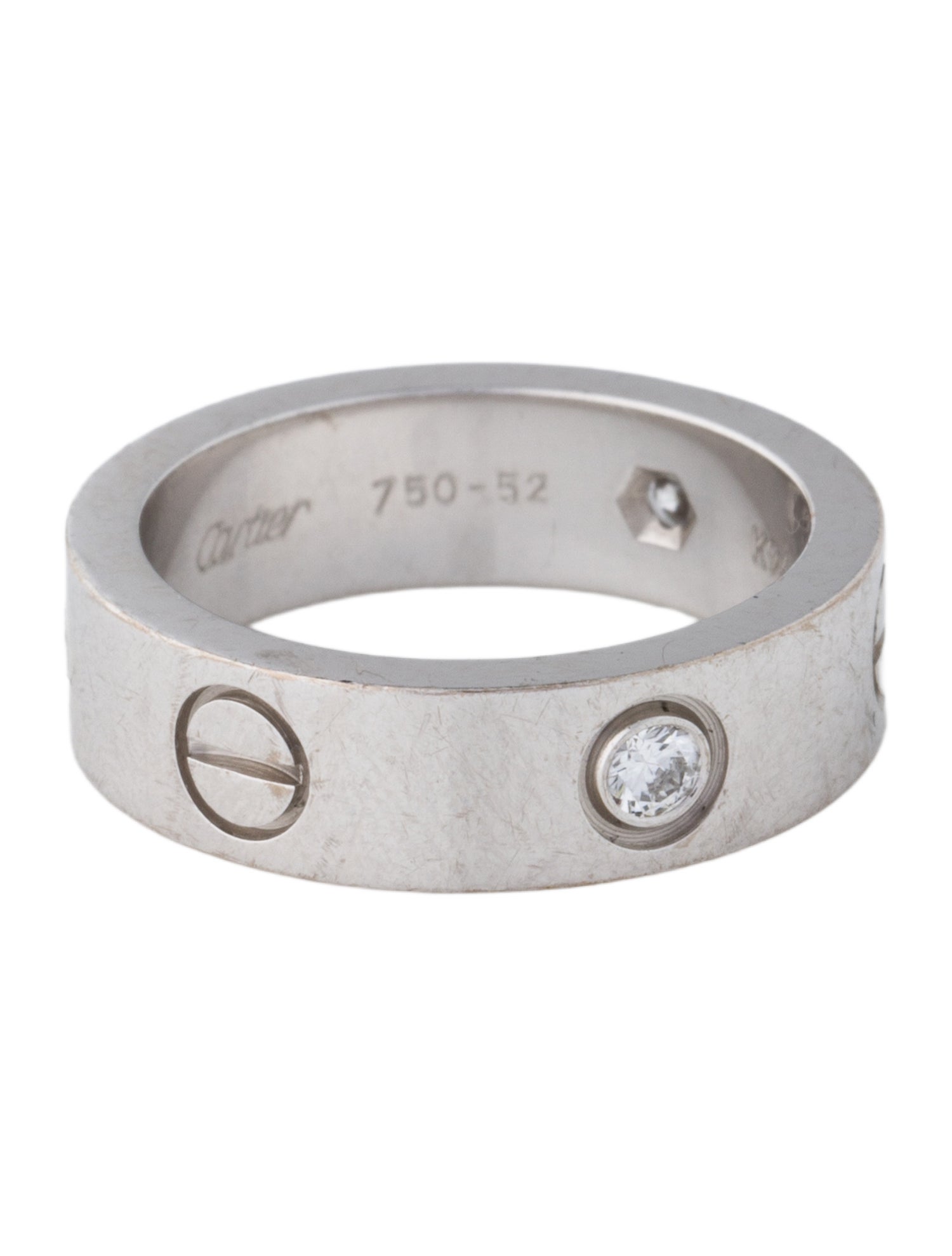 Cartier 3 Diamond Classic LOVE Ring