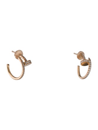Cartier Juste un Clou Hoop Earrings, Small Model, Paved