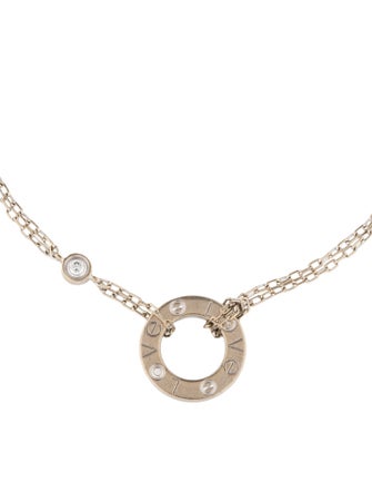 Cartier 2 Diamond LOVE Bracelet, On Chain