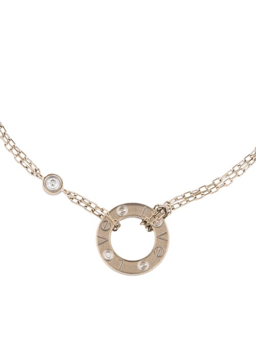 Cartier 2 Diamond LOVE Bracelet, On Chain