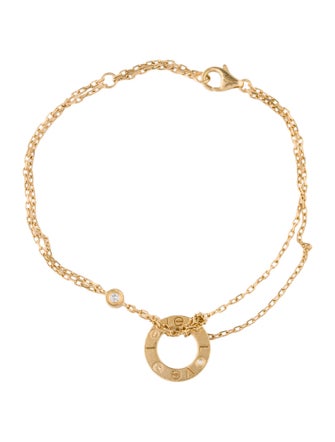 Cartier 2 Diamonds LOVE Bracelet, On Chain