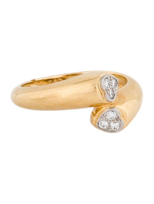Cartier Vintage Ellipse Deux Tetes Croisees Heart Ring