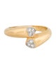 Cartier Vintage Ellipse Deux Tetes Croisees Heart Ring