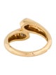 Cartier Vintage Ellipse Deux Tetes Croisees Heart Ring
