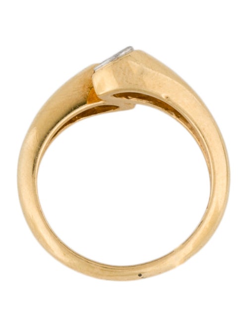 Cartier Vintage Ellipse Deux Tetes Croisees Heart Ring