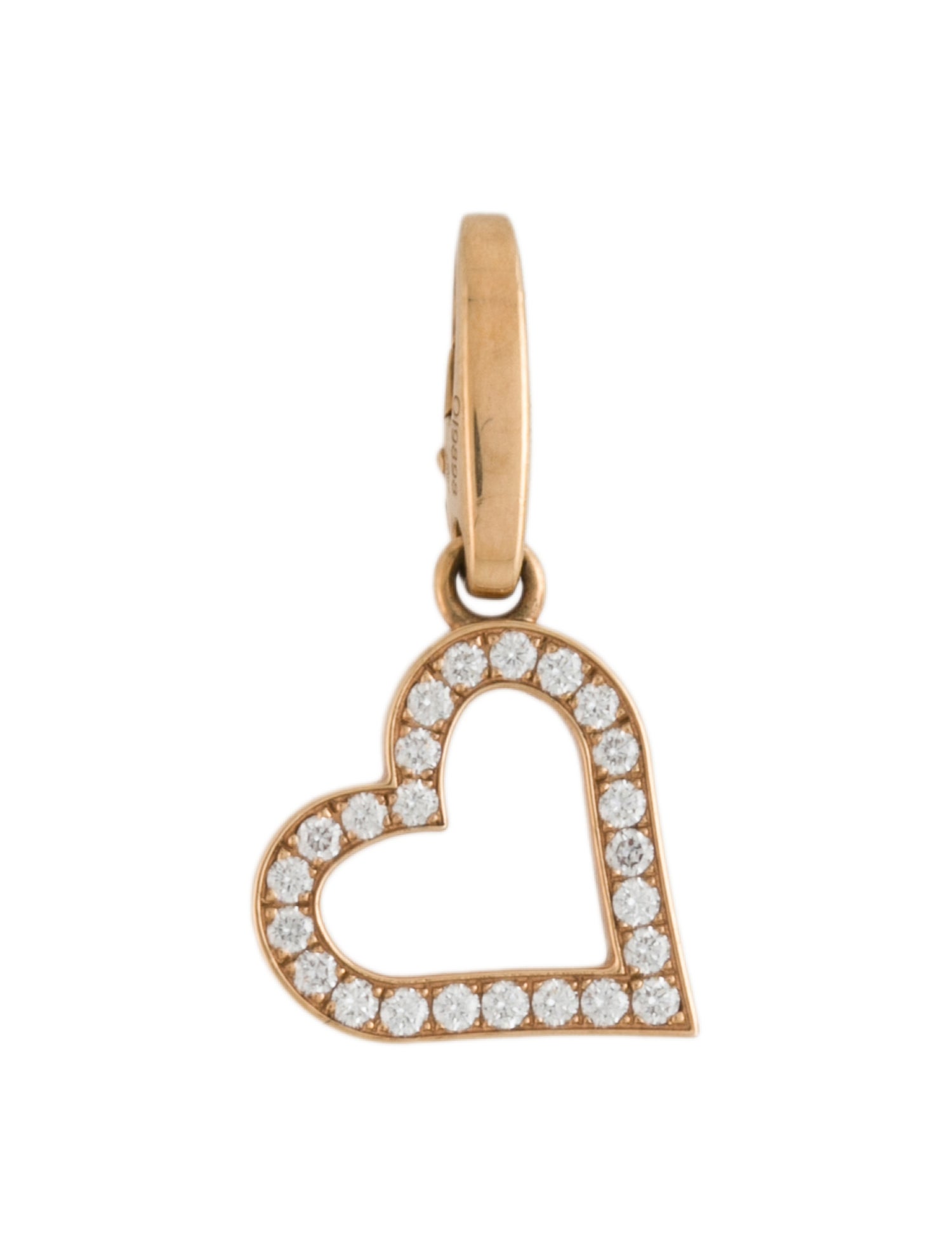 Cartier Diamond Heart Charm Pendant Necklace