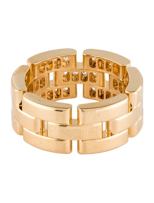 Cartier Half Paved Triple Row Maillon Panthere Ring
