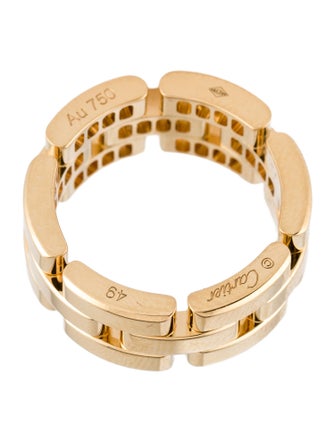 Cartier Half Paved Triple Row Maillon Panthere Ring