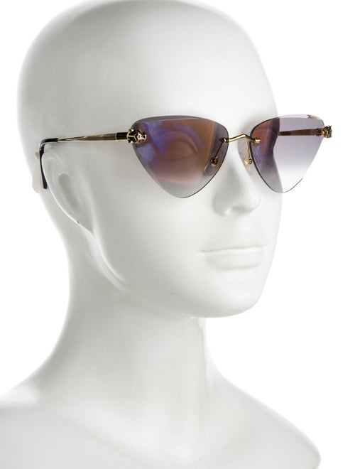 Cartier Panthere De Cartier Cat-Eye Sunglasses