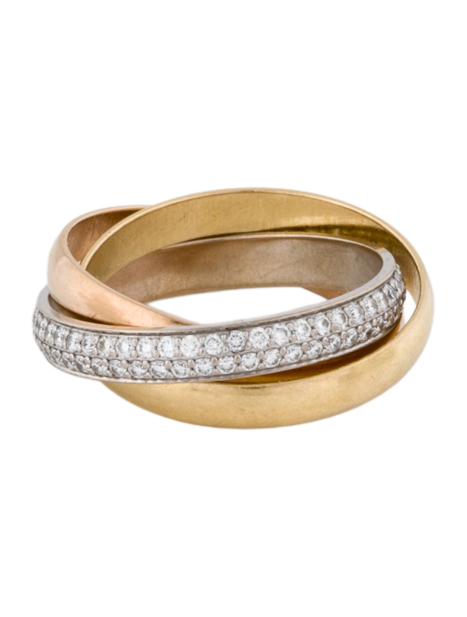Cartier Small Half-Paved Trinity Ring