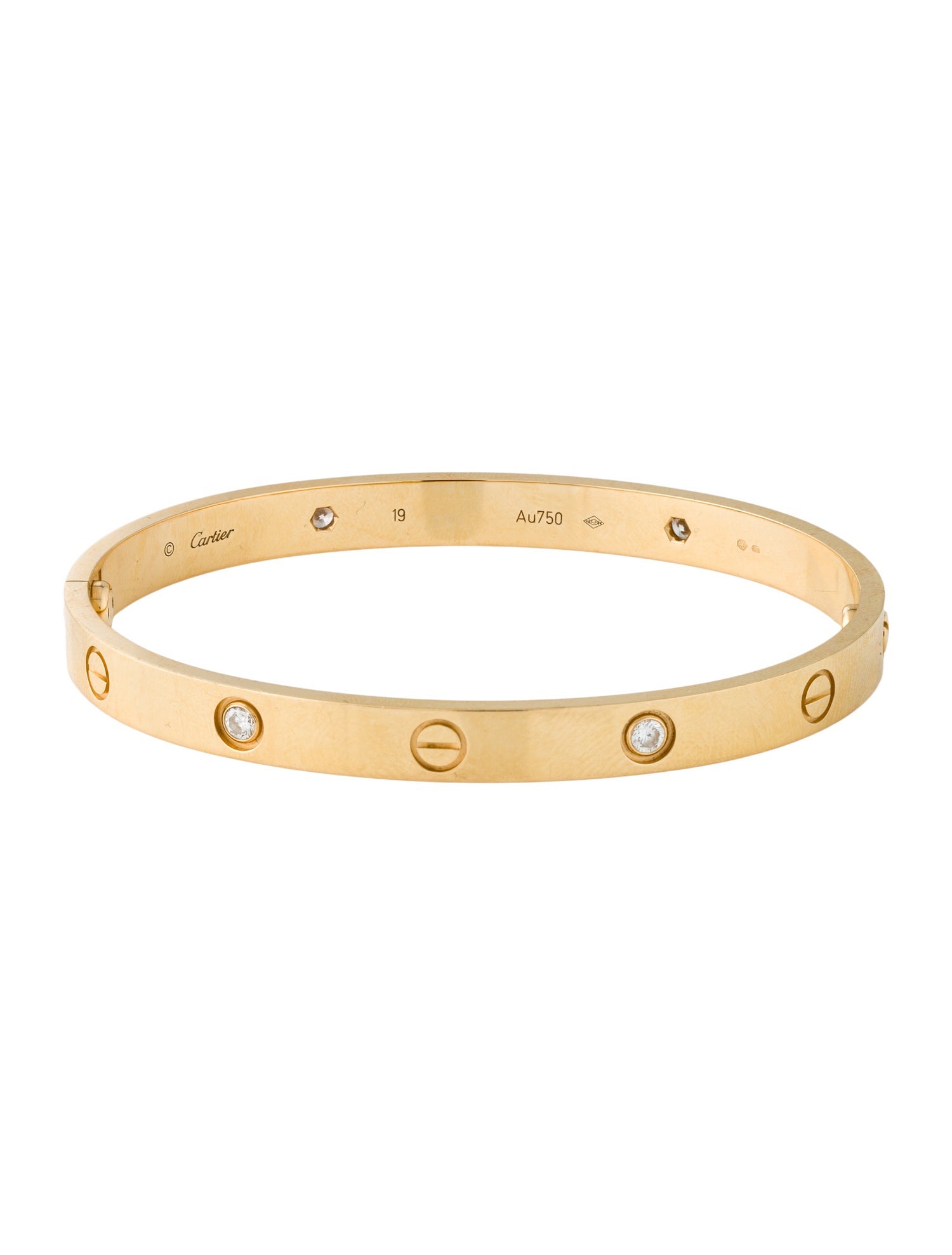 Cartier LOVE Bracelet, Classic Model, 4 Diamonds