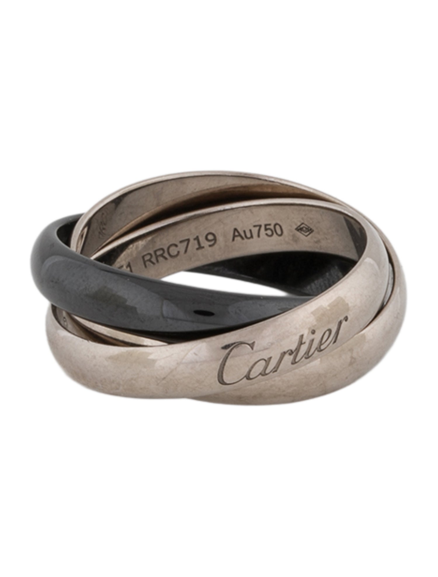 Cartier Ceramic Trinity Ring, Classic Model