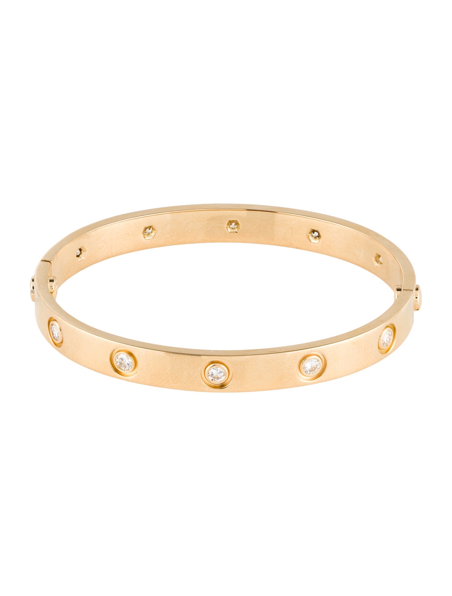 Cartier Vintage 10 Diamond LOVE Bracelet, Classic Model