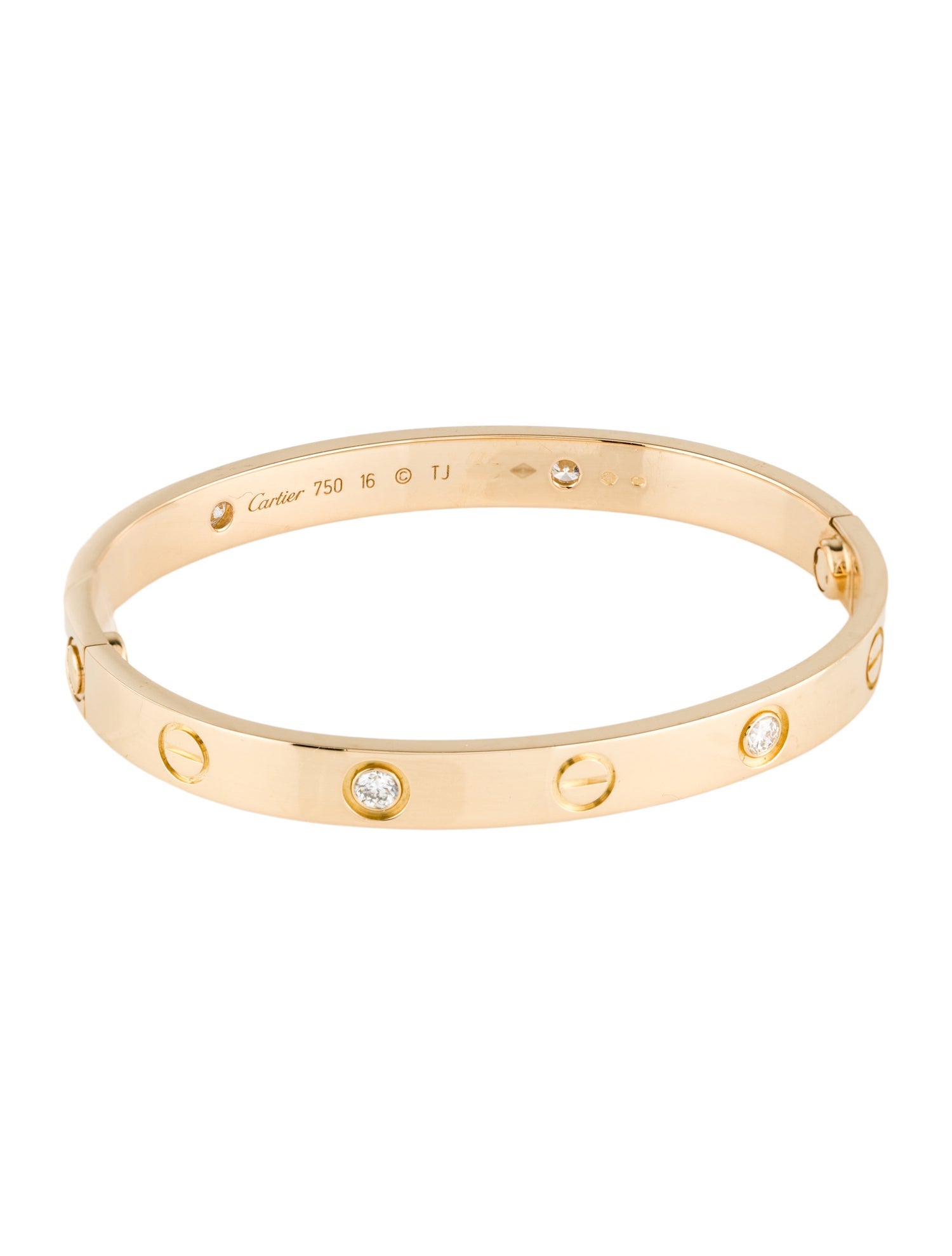 Cartier LOVE Bracelet, Classic Model, 4 Diamonds