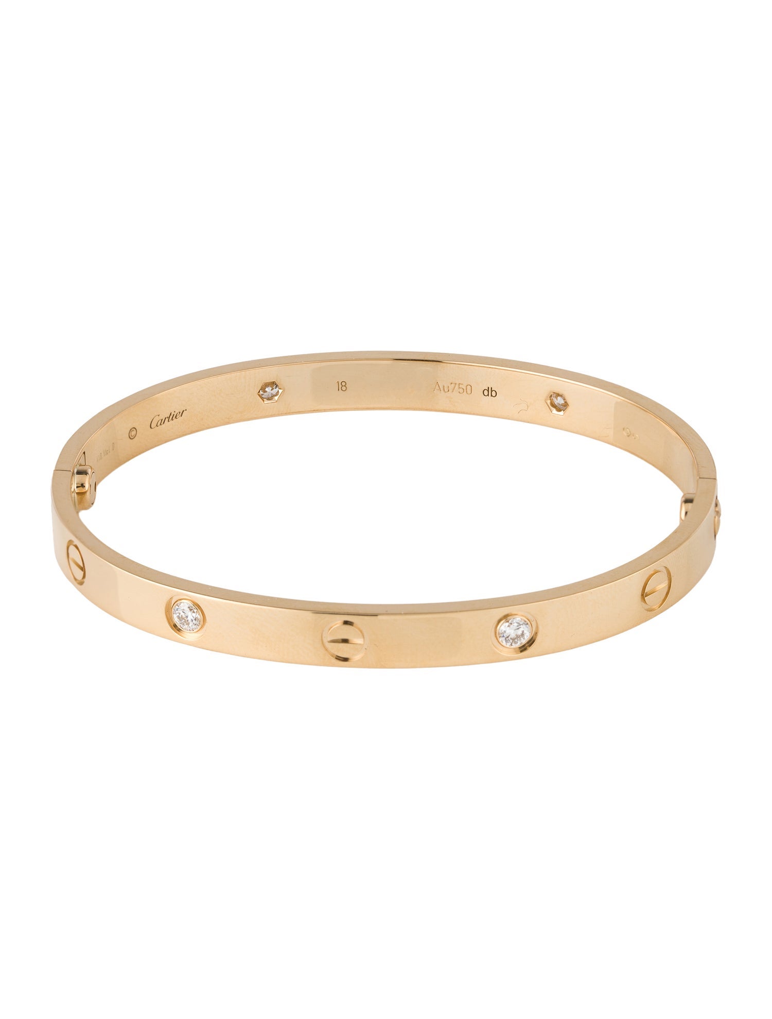 Cartier 4 Diamonds LOVE Bracelet, Classic Model