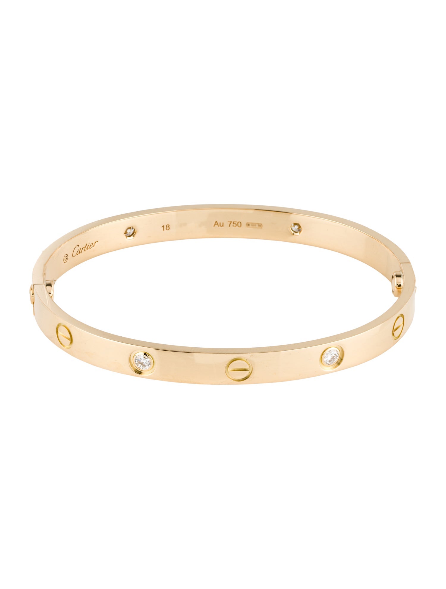 Cartier LOVE Bracelet, Classic Model, 4 Diamonds