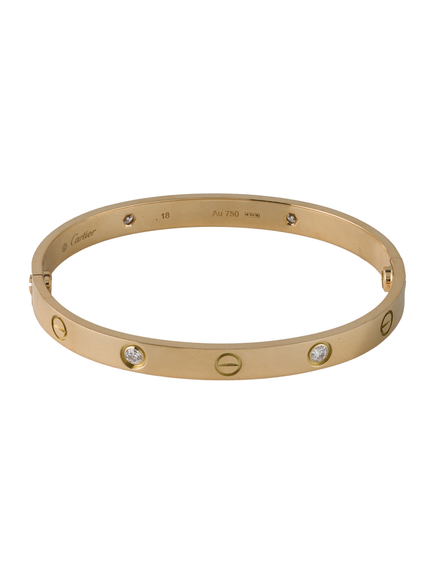 Cartier 4 Diamonds LOVE Bracelet, Classic Model