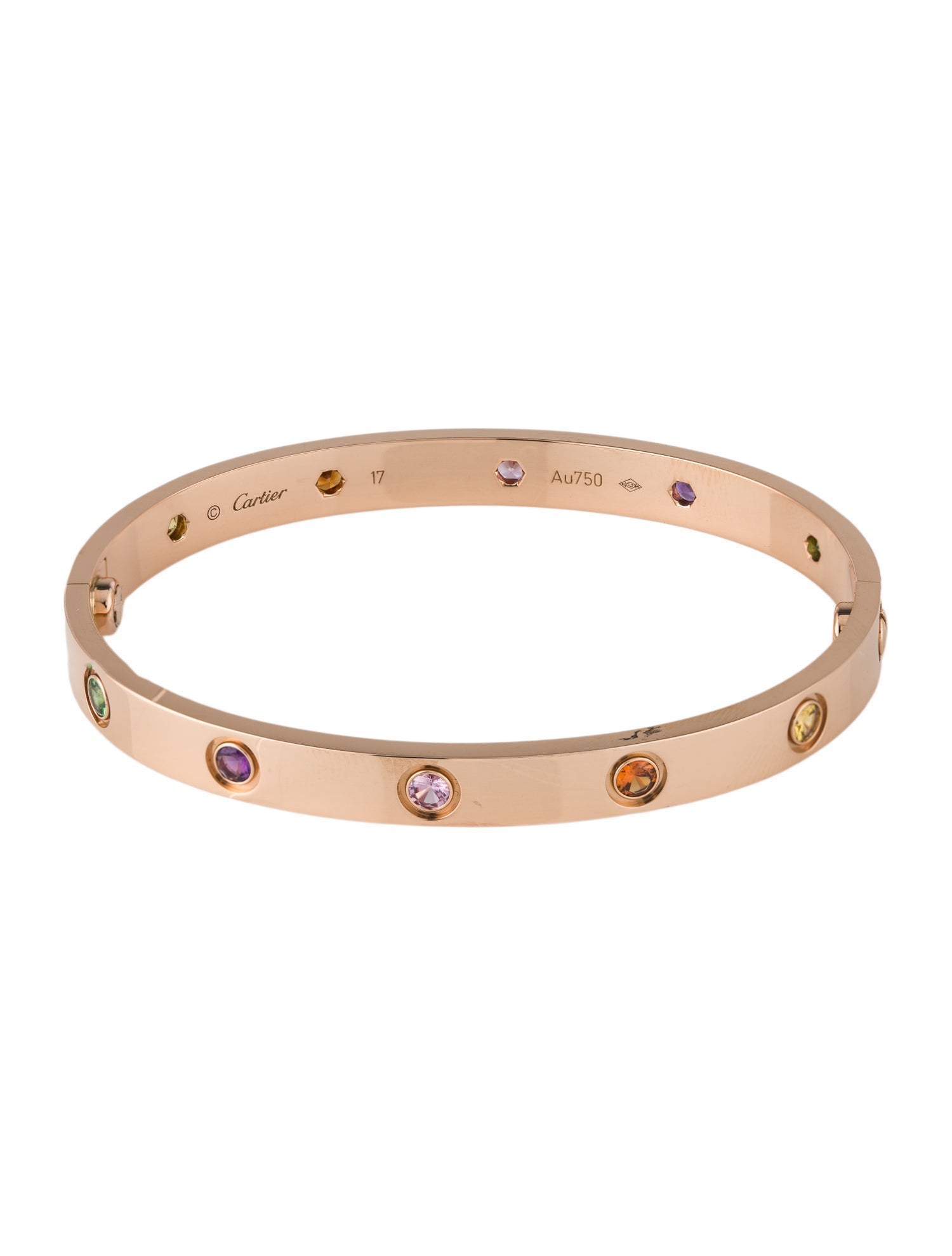 Cartier 10 Multistone LOVE Bracelet, Classic Model