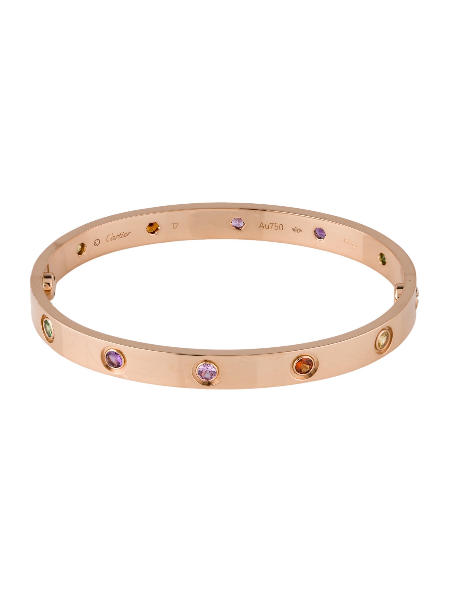 Cartier 10 Multistone LOVE Bracelet, Classic Model