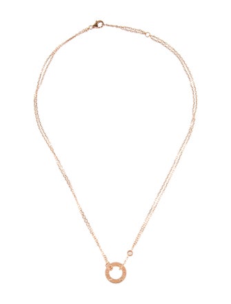 Cartier 2 Diamond LOVE Pendant Necklace