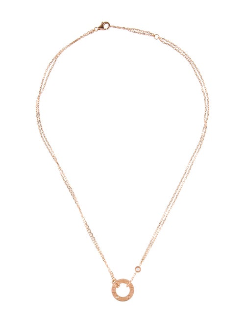 Cartier 2 Diamond LOVE Pendant Necklace