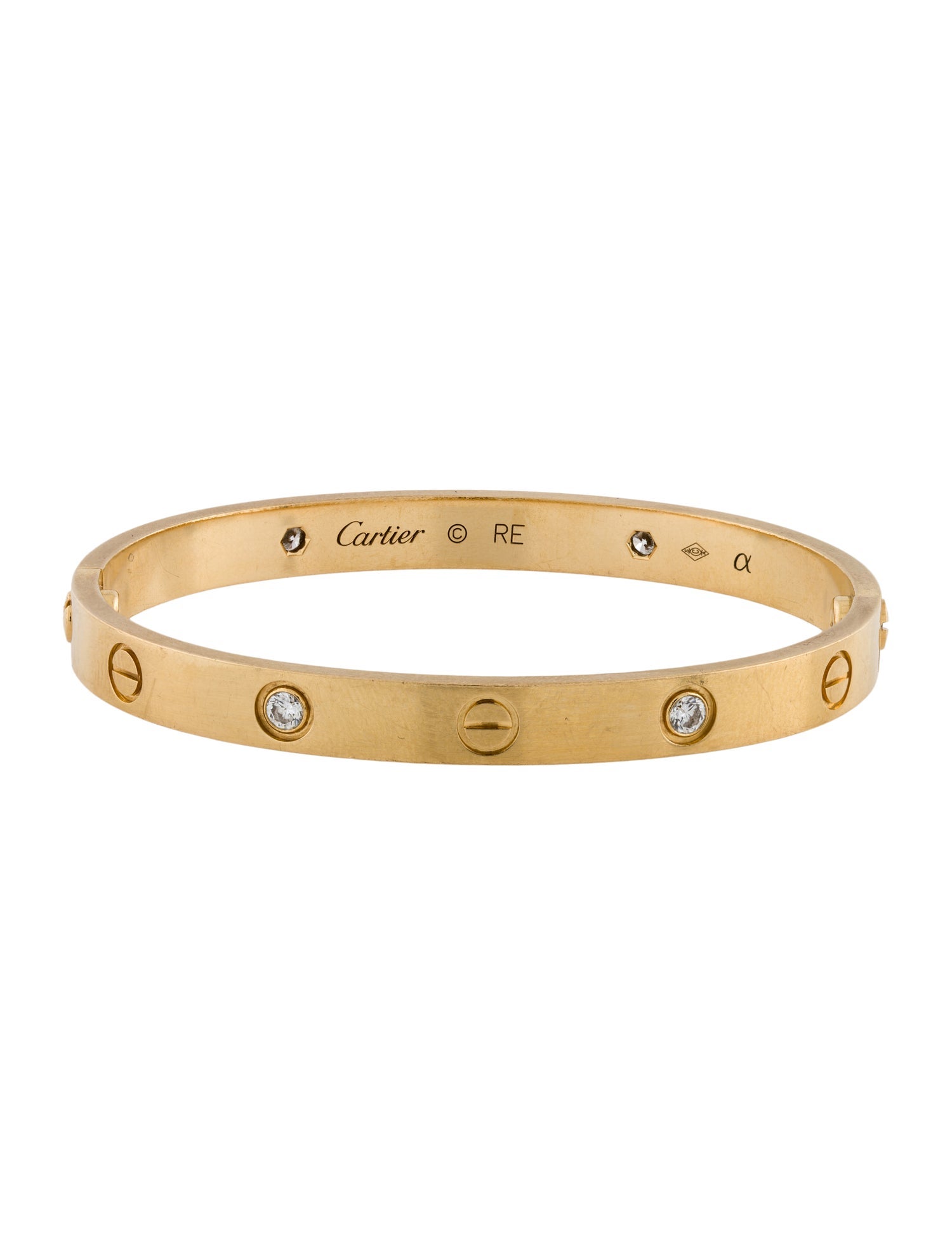 Cartier 4 Diamond LOVE Bracelet, Classic Model.