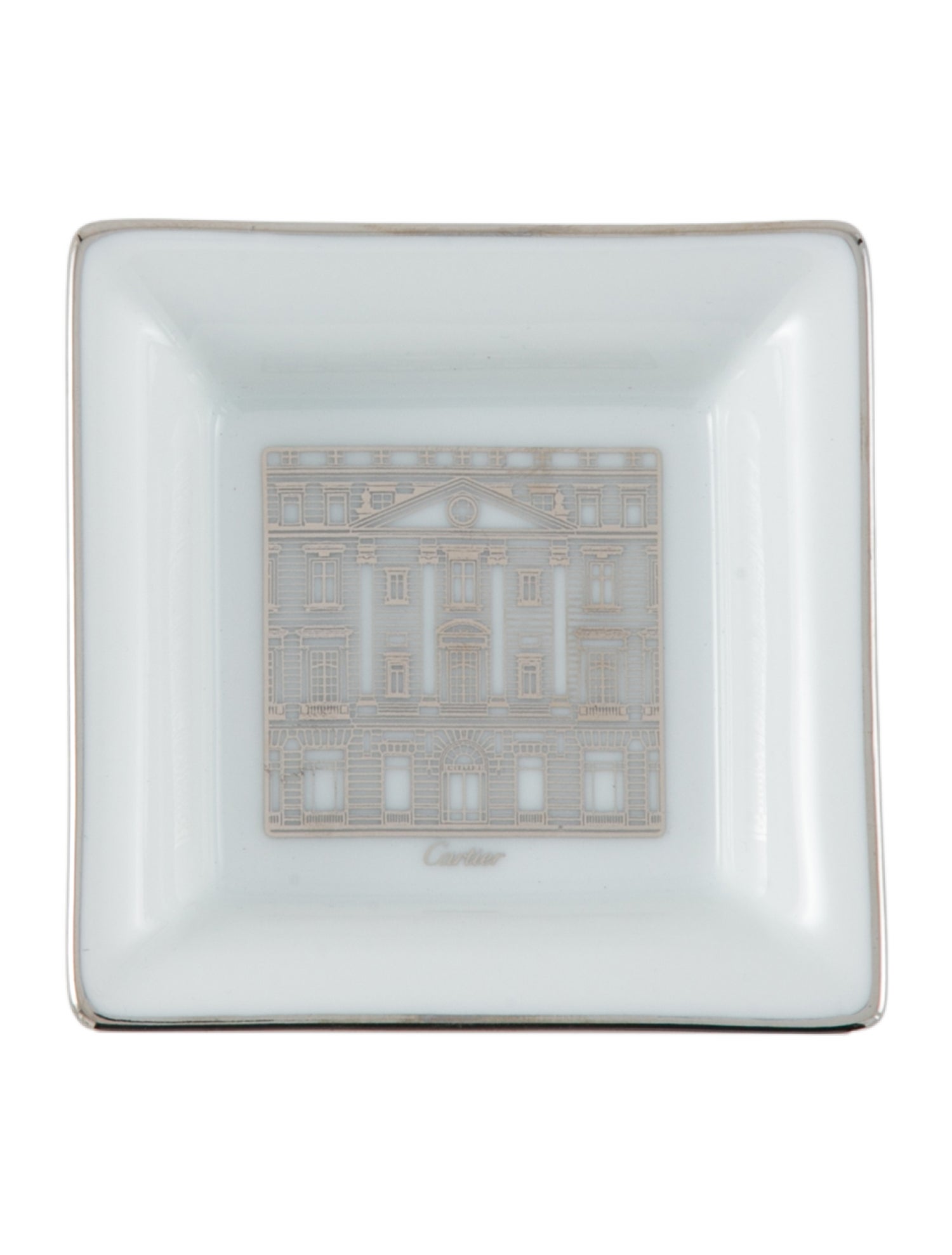 Cartier Pair Of Porcelain Catchall Trays