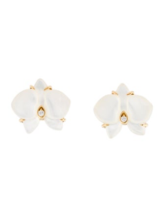 Cartier Mother of Pearl Caresse d'Orchidées Stud Earrings