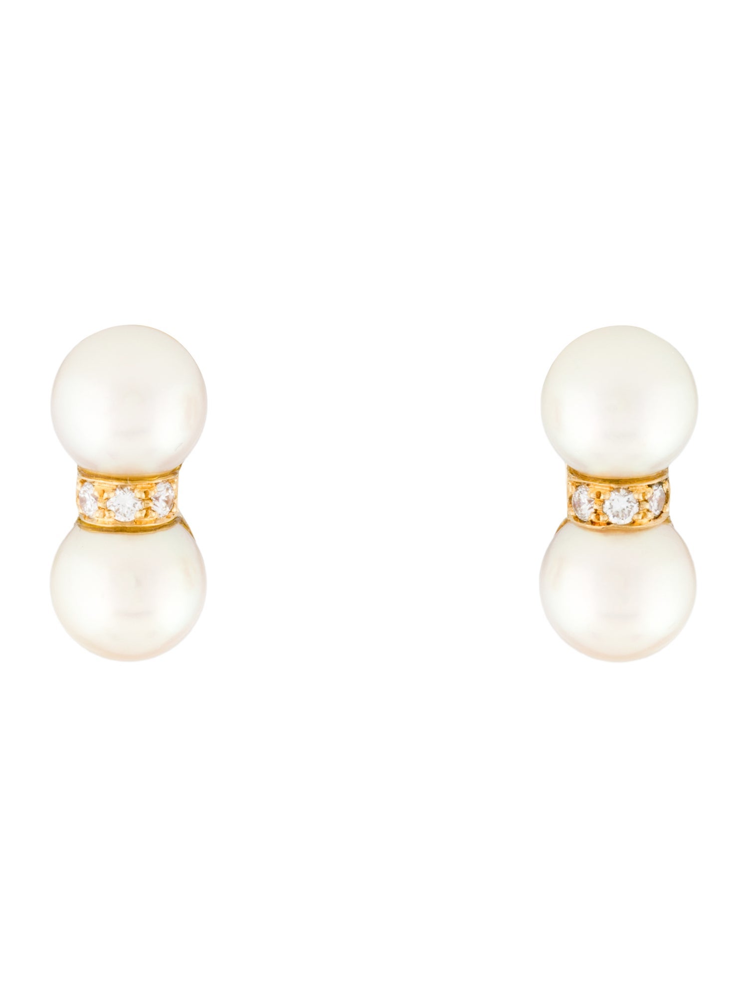Cartier Pearl & Diamond Earrings