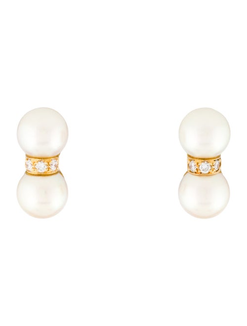 Cartier Pearl & Diamond Earrings