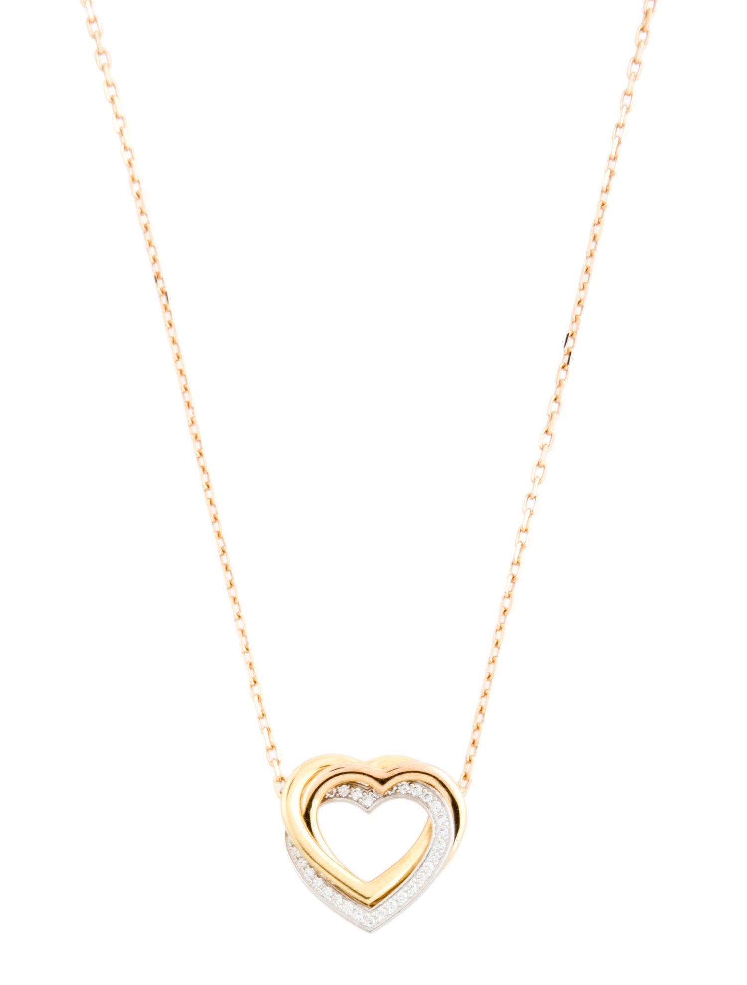 Cartier Diamond Trinity Heart Necklace