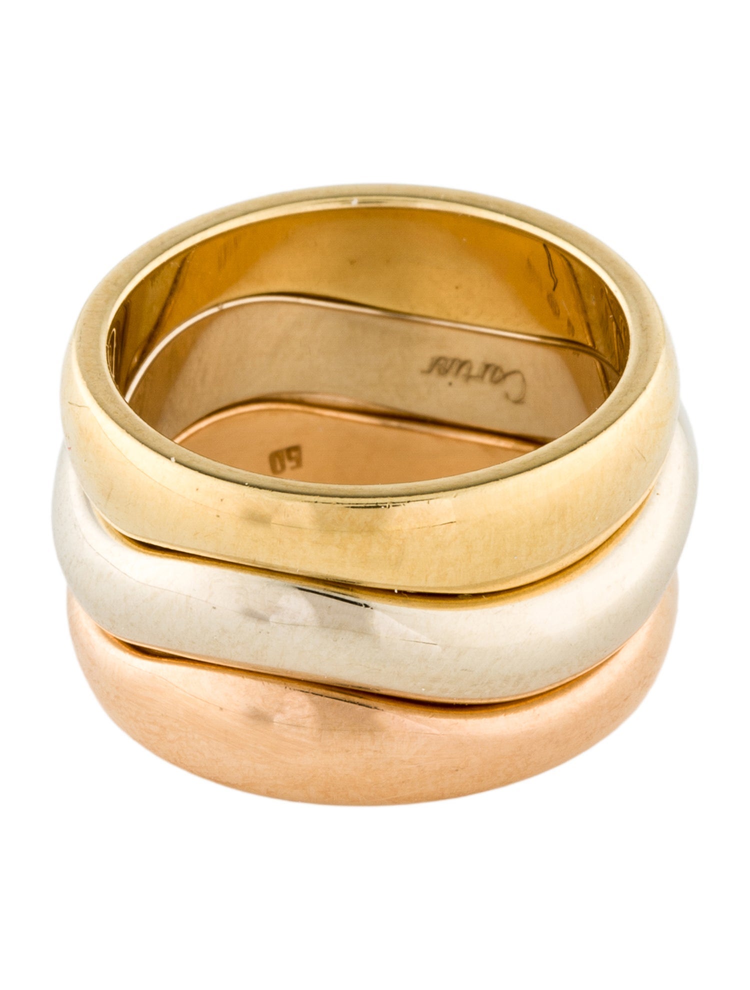 Cartier Vintage Tri-Color Love Me Stacking Bands