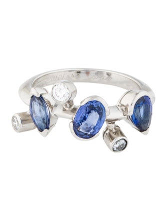 Cartier Platinum Sapphire & Diamond Meli Melo Ring