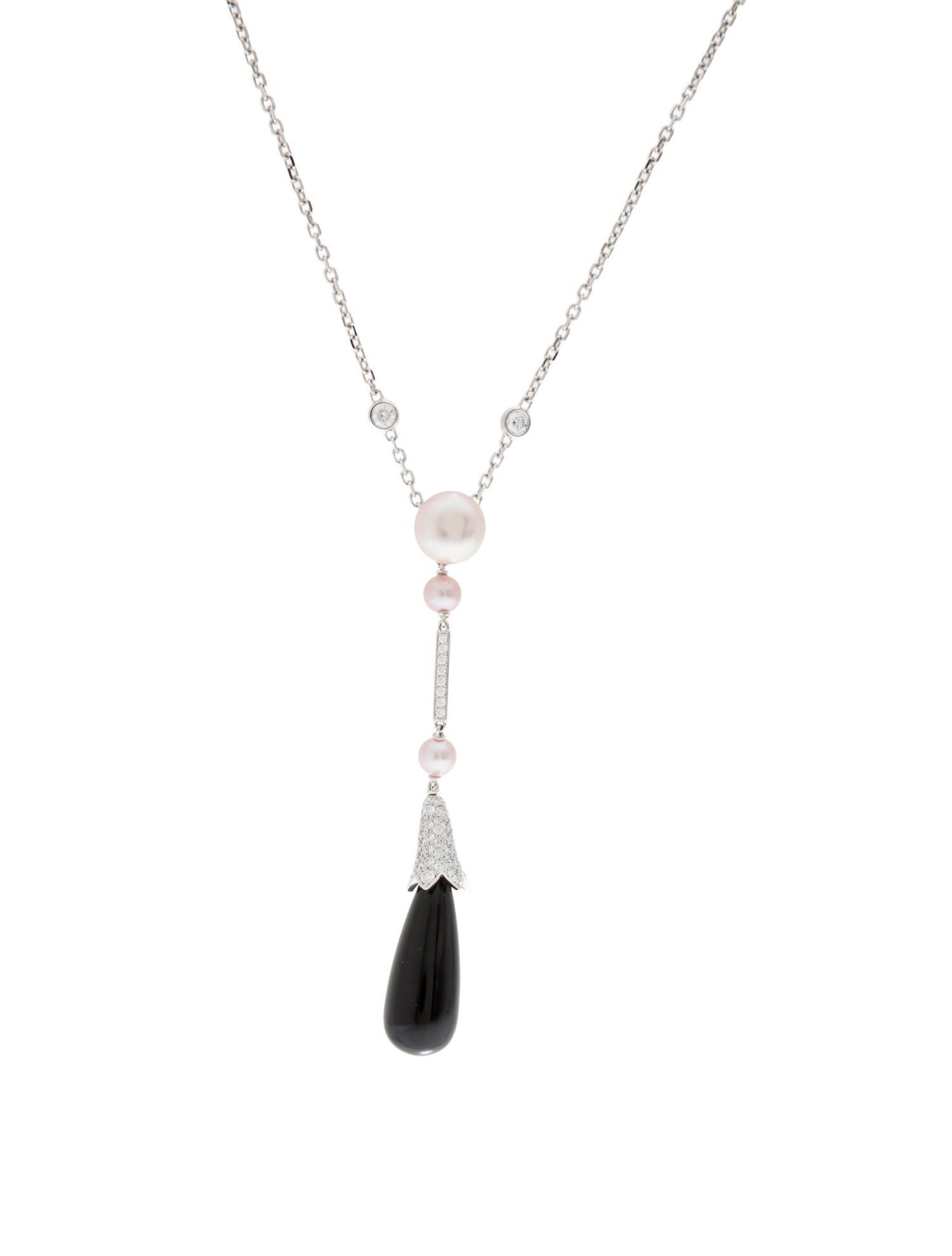Cartier Pearl, Diamond & Onyx Monica Bellucci Collection Necklace
