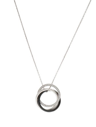 Cartier Diamond & Ceramic Trinity Necklace