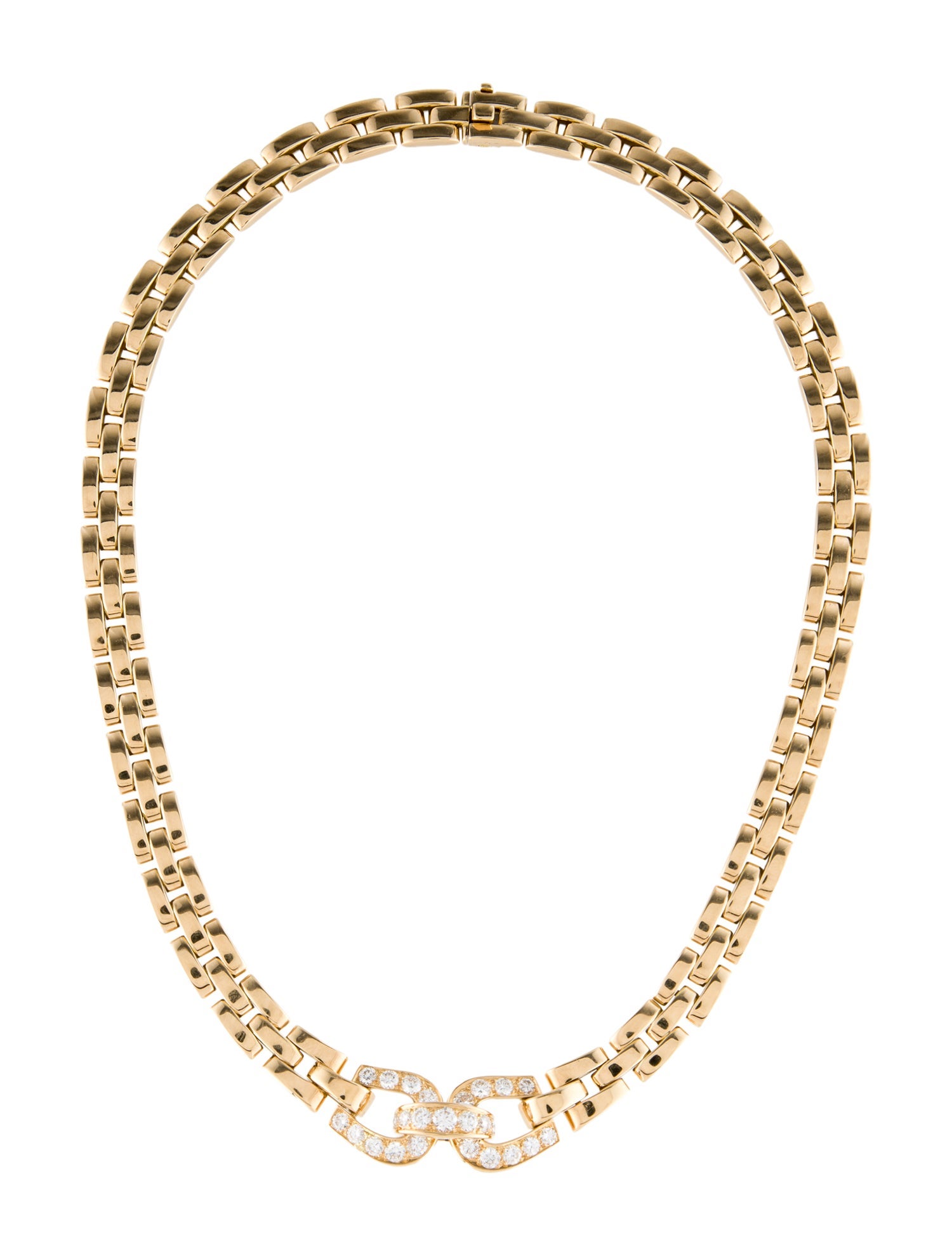 Cartier Vintage Diamond Maillon Panthere Necklace