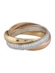 Cartier Trinity Ring, Small Model, Half-Paved
