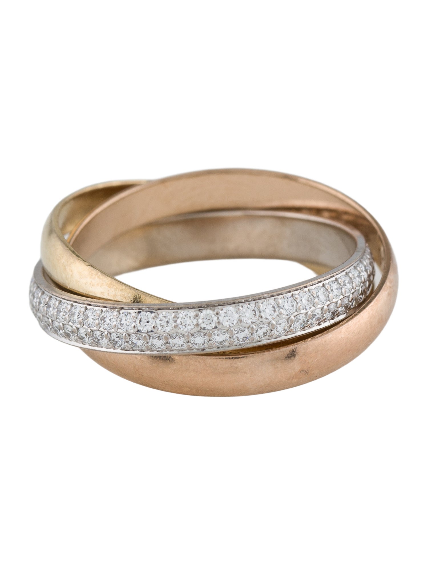 Trinity Ring, Small Model, Half-Paved