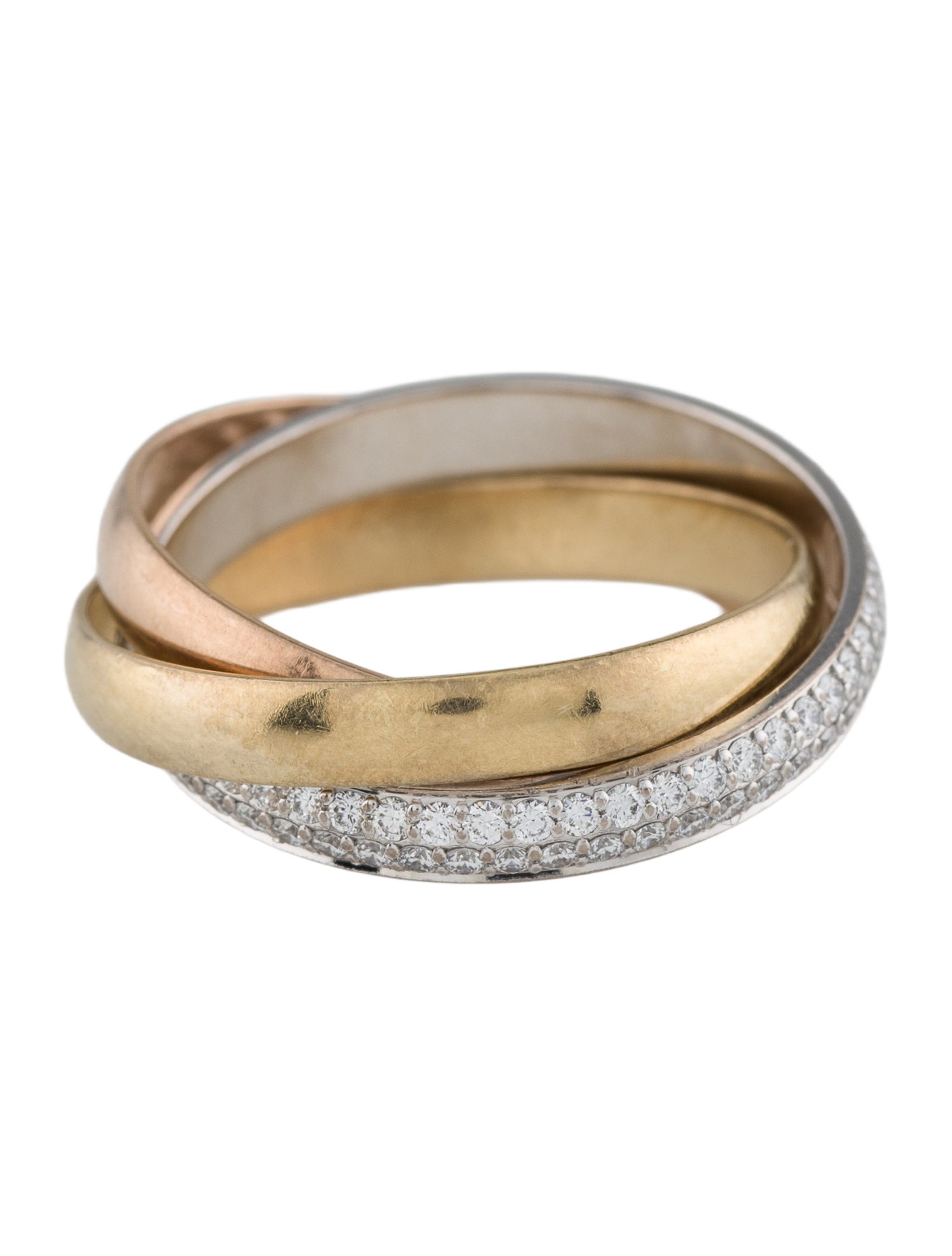 Trinity Ring, Small Model, Half-Paved