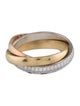 Cartier Trinity Ring, Small Model, Half-Paved