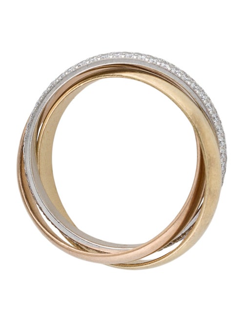 Cartier Trinity Ring, Small Model, Half-Paved