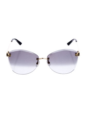 Cartier 18K Panthère de Cartier Oversize Sunglasses