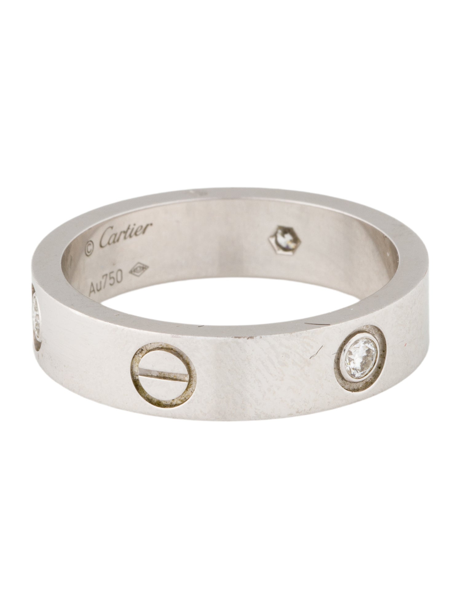 Cartier 3 Diamond LOVE Ring, Classic Model